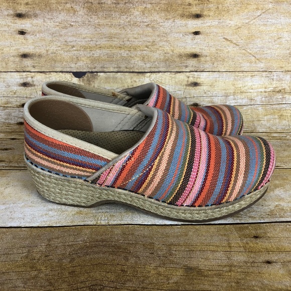 dansko vegan canvas clogs